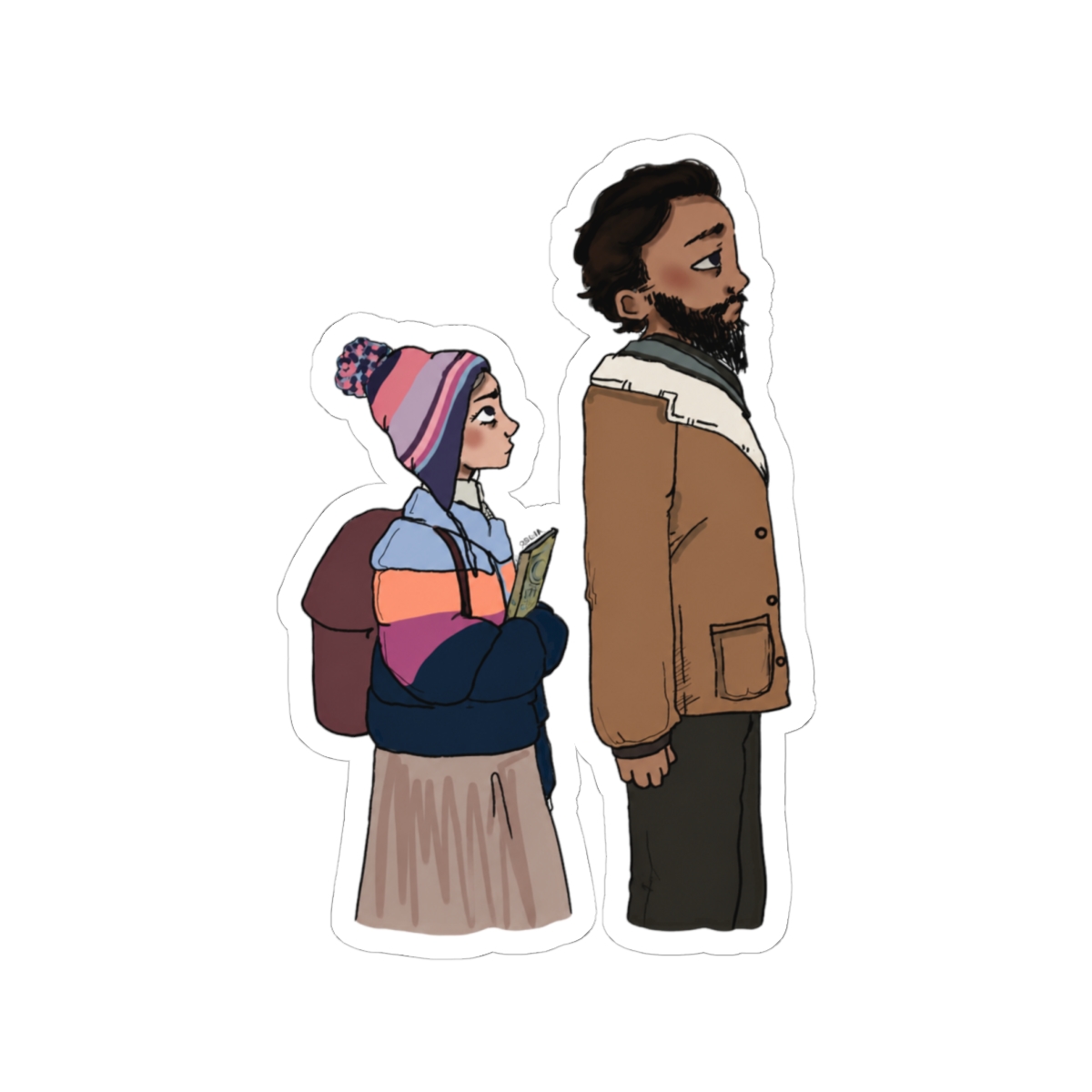 kirsten and jeevan Sticker